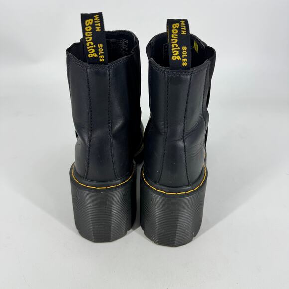 Dr. Martens Spence Leather Flared Heel Chelsea Boots in Black - Picture 6 of 7